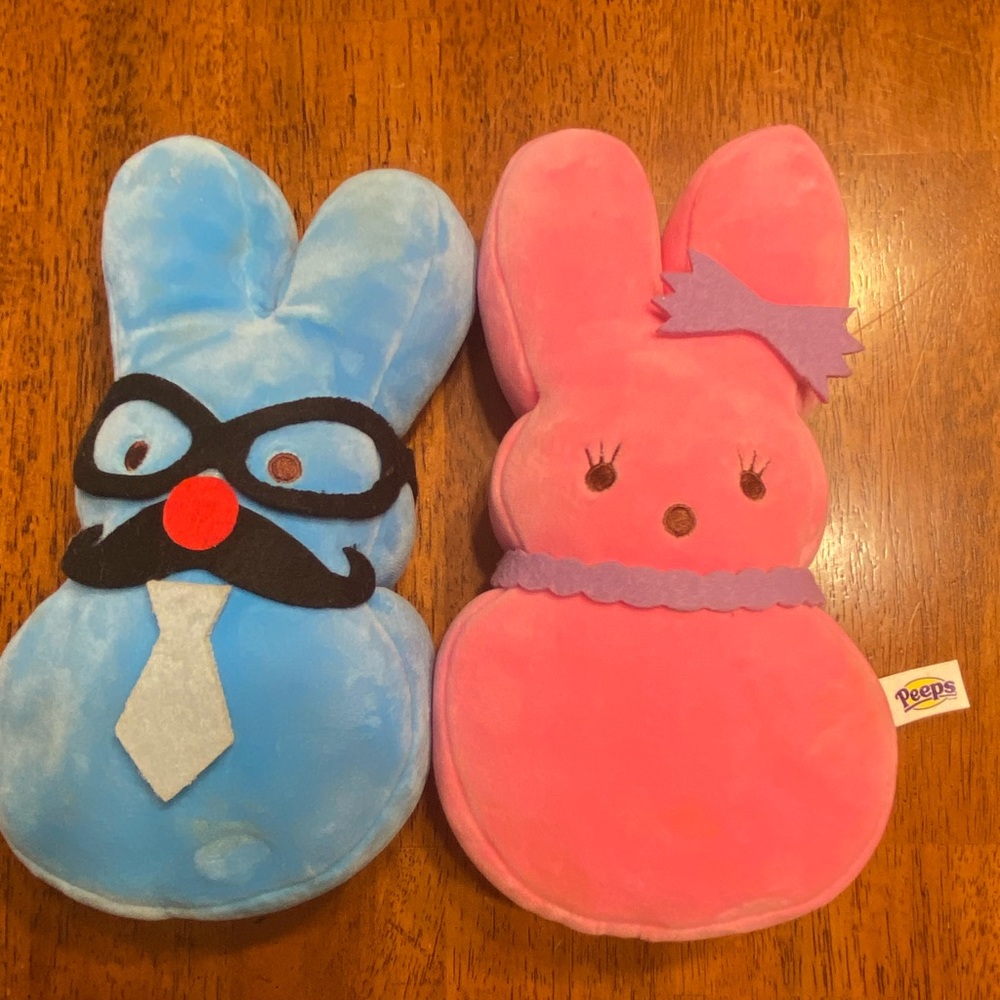 Peeps bunnies plush.   Large size.  Perfect for Easter Baskets